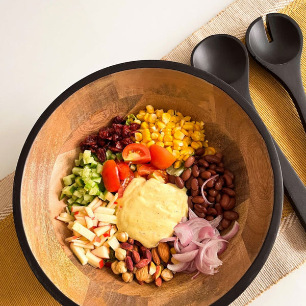 Large Acacia Wood Salad Bowl