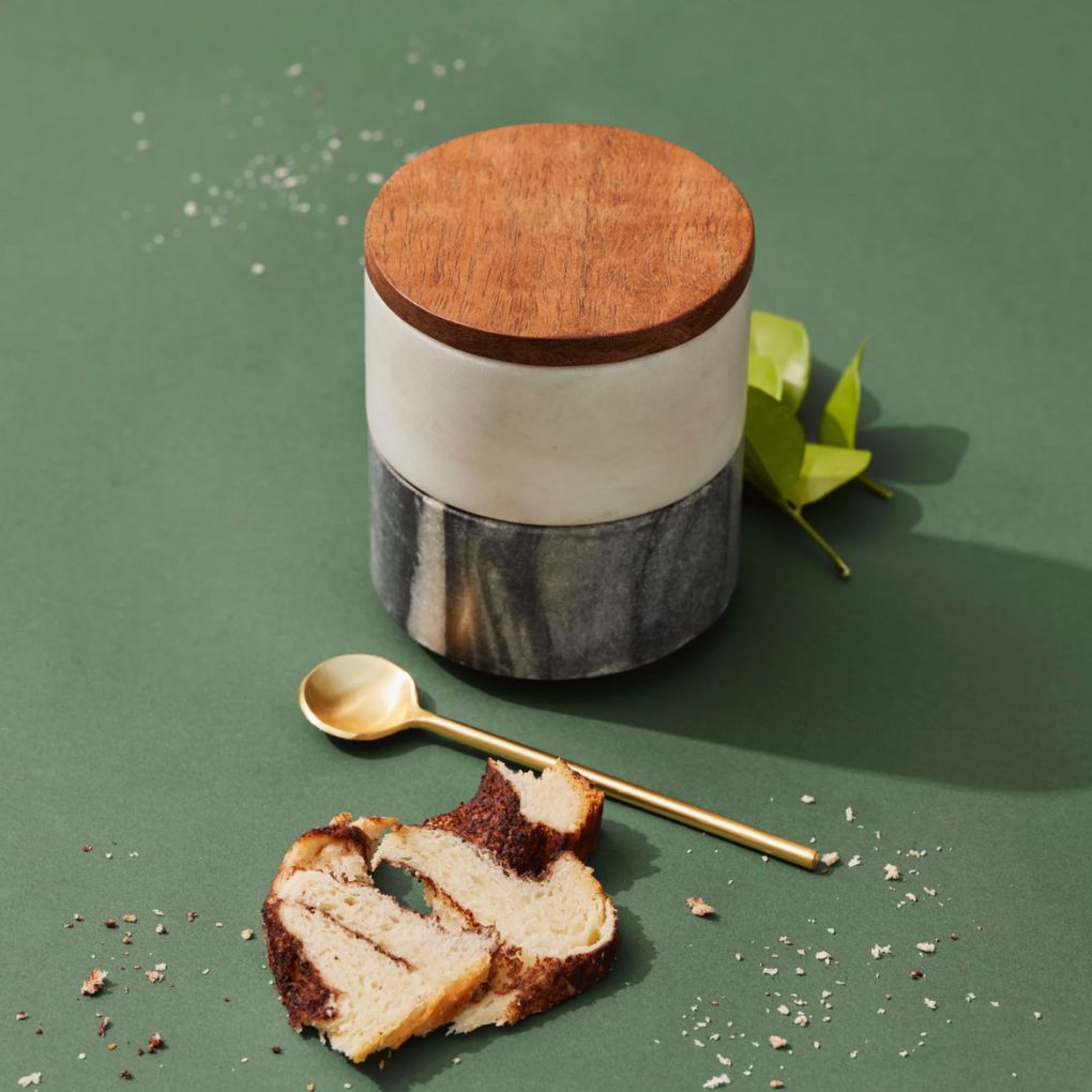 Stacked Marble Condiment Bowls Set