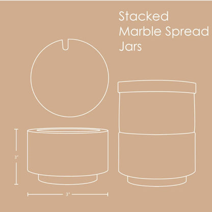 Stacked Marble Condiment Bowls Set