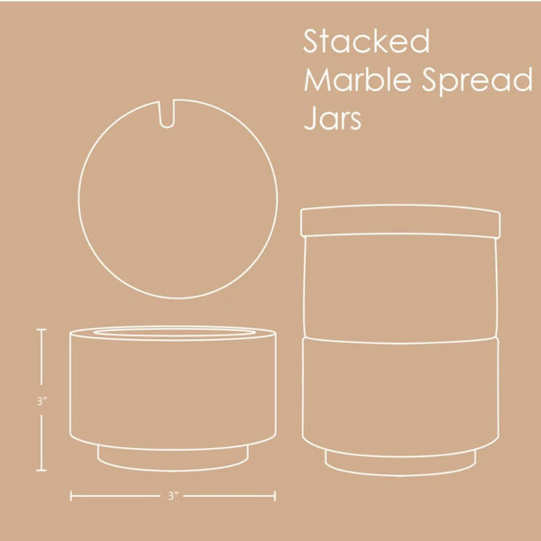 Stacked Marble Condiment Bowls Set