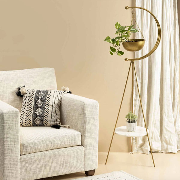 Metal Hanging Planter With Stand