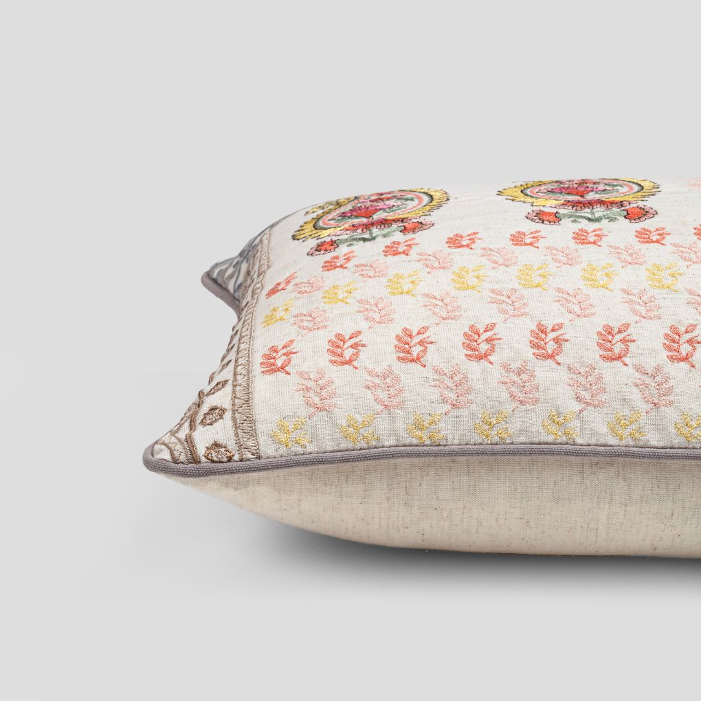 Floran Embroidered Pillow Cover