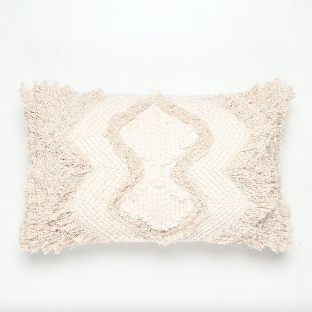 Prom Cushion Cover With Fringe Lace