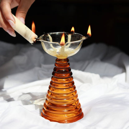 Tall Glass Diya | Limited Edition