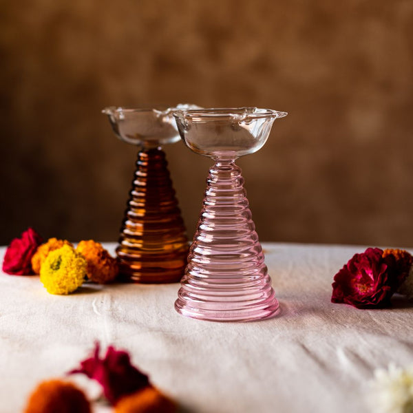 Tall Glass Diya | Limited Edition