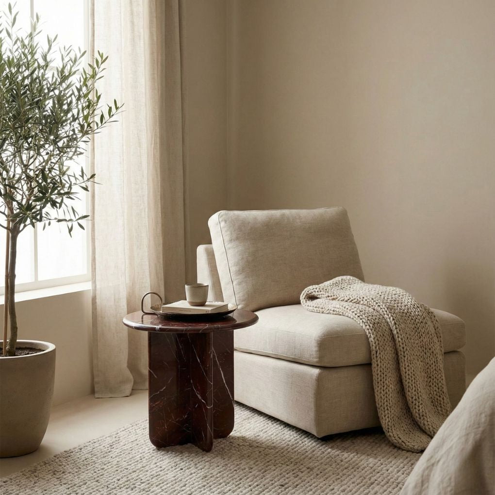 Rouge Marble Side Table