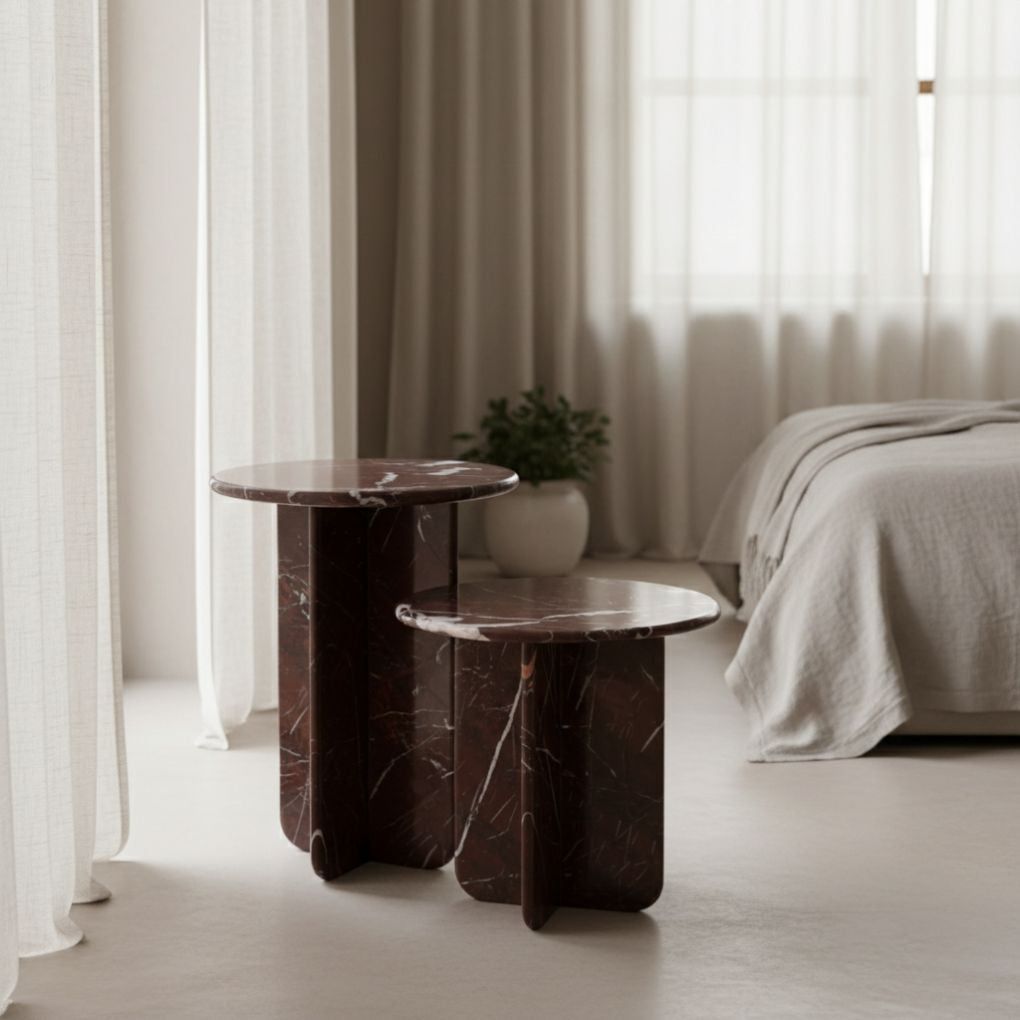 Rouge Marble Side Table