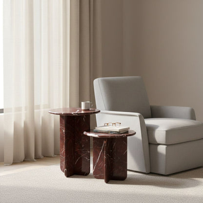 Rouge Marble Side Table