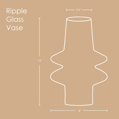 Ripple Glass Vase | Colours Available