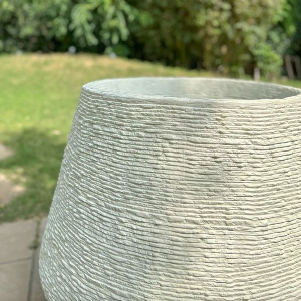 NEW IN - Textured Fibreglass Planter - 27" | Beige