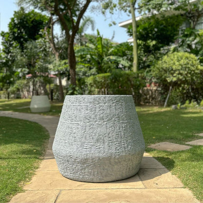 NEW IN - Textured Fibreglass Planter - 27" | Grey
