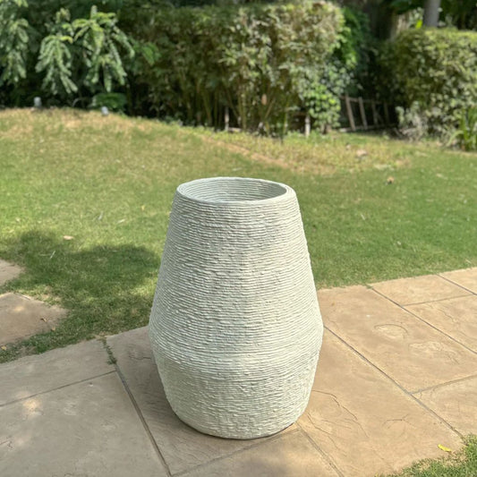 NEW IN - Textured Fibreglass Planter - 30" | Beige