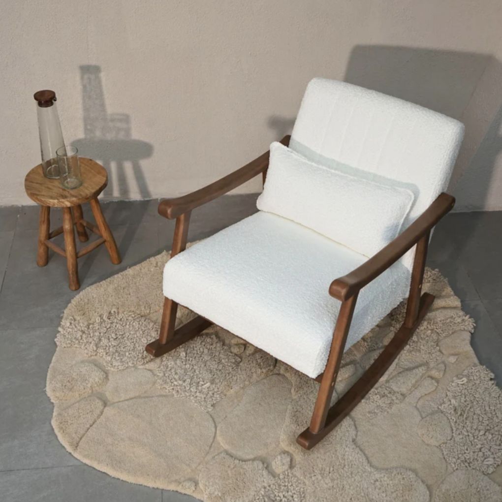 Bouclé Rocking Armchair | Colours Available