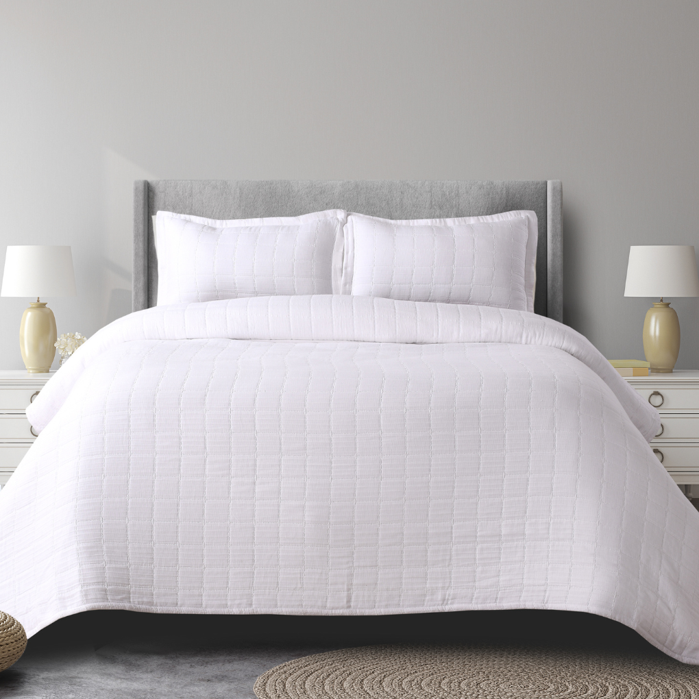 Mac Bedspread Set Of 3 | Cloud White