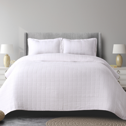 Mac Bedspread Set Of 3 | Cloud White