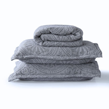 Heritage Luxury Cotton Bedding Set - Slate Grey (King/Queen)
