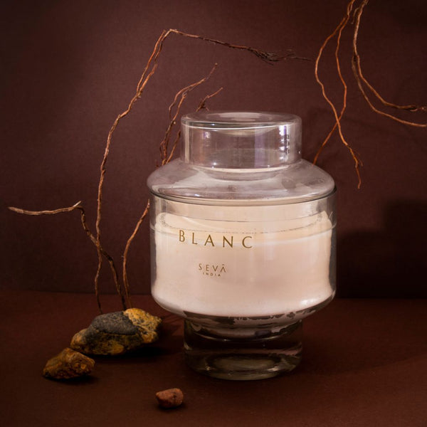 Blanc Scented Glass Candle | Sizes Available