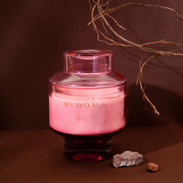 The Manhattan Bloom Scented Glass Candle | Tuberose, Musk, Jasmine