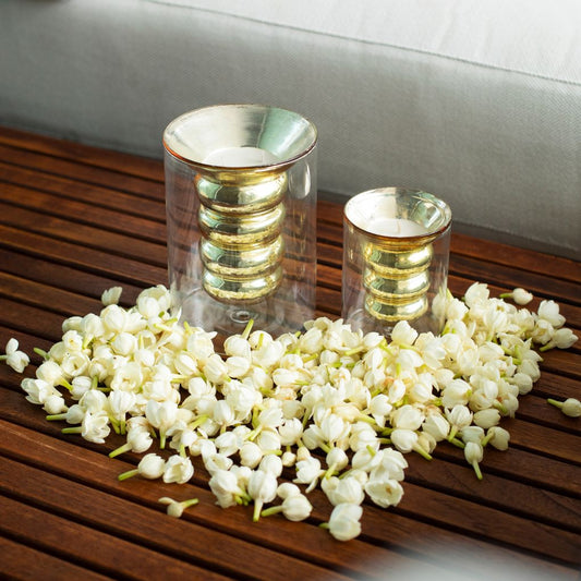 Summer Holiday - Double Walled Glass Candles - Set of Two