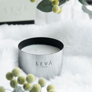 Heirloom Classic Aqua (Silver) Candle | Peppermint, Geranium, Sandalwood