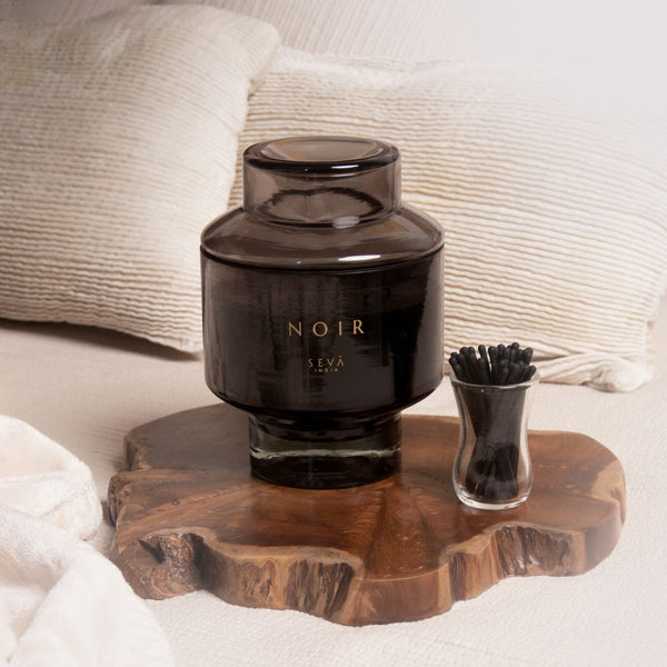Noir Scented Glass Candle | Sizes Available