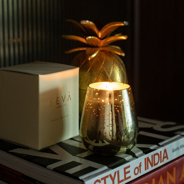 Royal Blanc (Gold) Scented Candle | Vanilla - Coconut - Peach