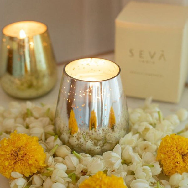 Royal Blanc (Gold) Scented Candle | Vanilla - Coconut - Peach