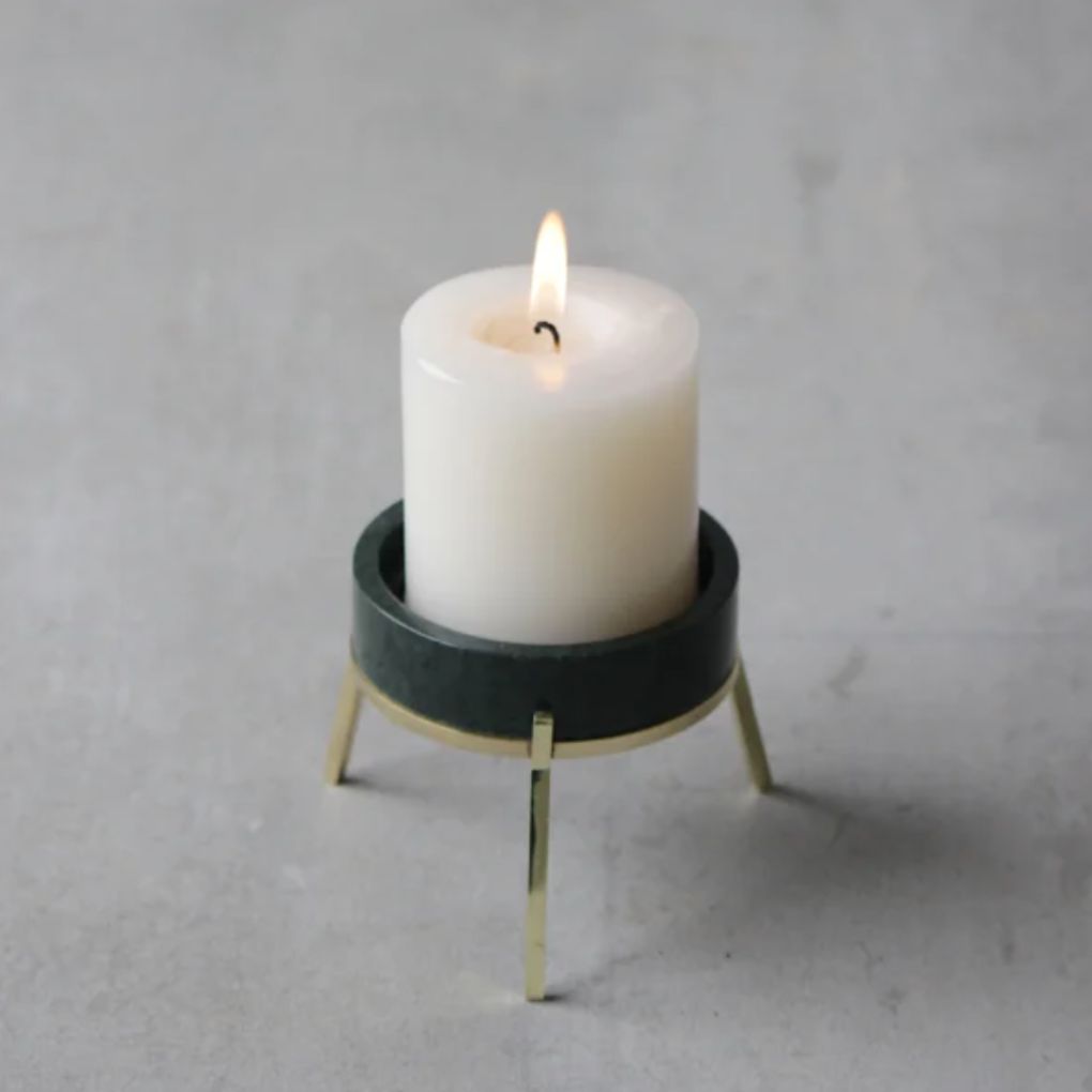 Fyre Medium Candle Holder - Green