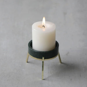 Fyre Medium Candle Holder - Green