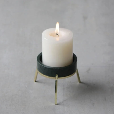 Fyre Medium Candle Holder - Green