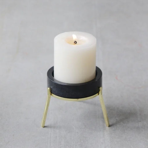 Fyre Medium Candle Holder - Black