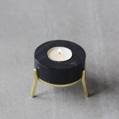 Fyre Small Candle Holder - Black