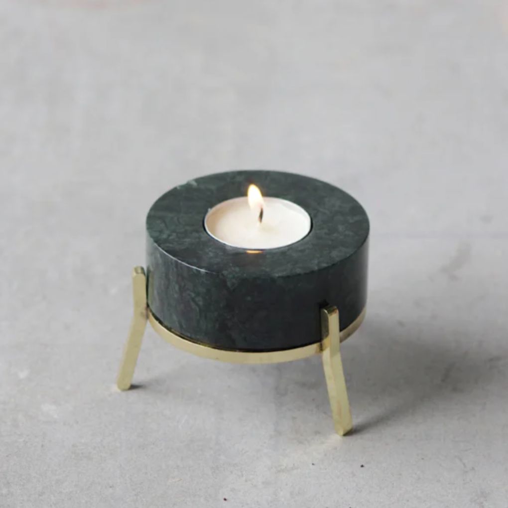 Fyre Small Candle Holder - Green