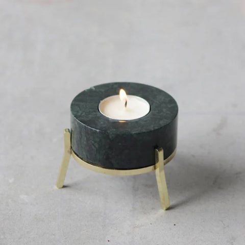 Fyre Small Candle Holder - Green