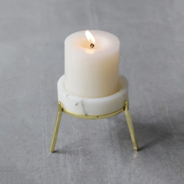 Fyre Medium Candle Holder - White