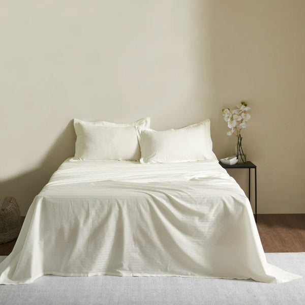 Stripe 300 TC Cotton Bedsheet | Colours Available