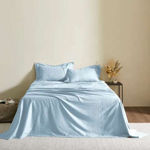 Stripe 300 TC Cotton Bedsheet | Colours Available