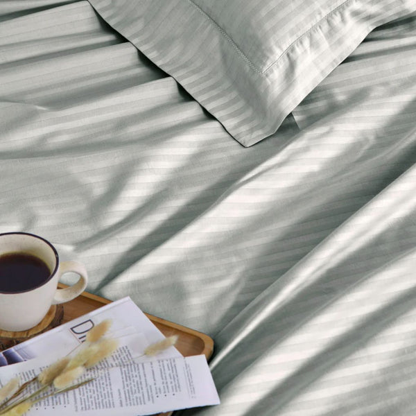 Stripe 300 TC Cotton Bedsheet | Colours Available