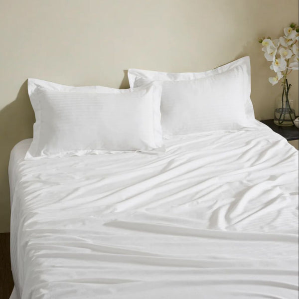 Stripe 300 TC Cotton Bedsheet | Colours Available
