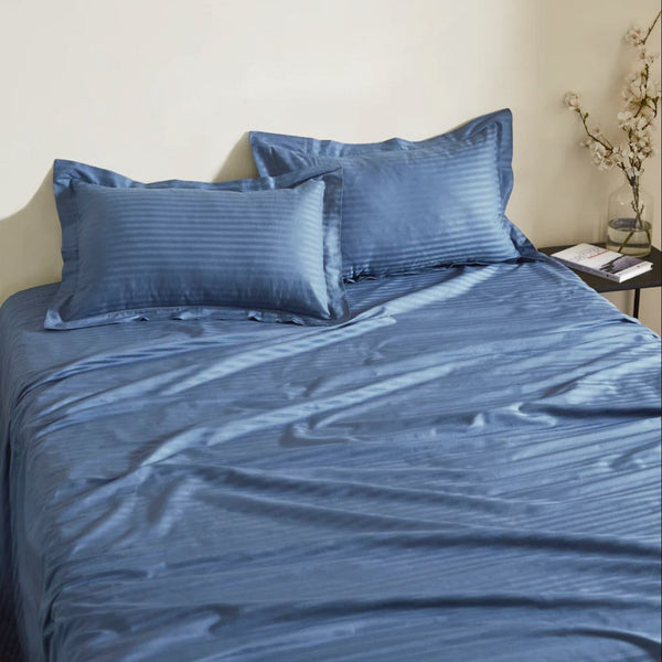 Stripe 300 TC Cotton Bedsheet | Colours Available