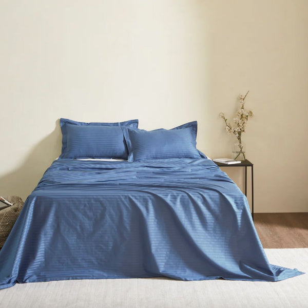 Stripe 300 TC Cotton Bedsheet | Colours Available