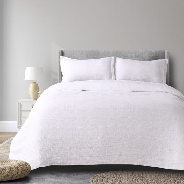 Cambric Bedspread Set Of 3 | Cloud White
