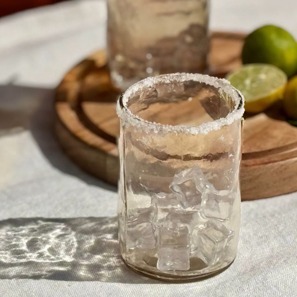 Brown-tinted handcrafted glasses for brunch or cocktails – Popyuli collection