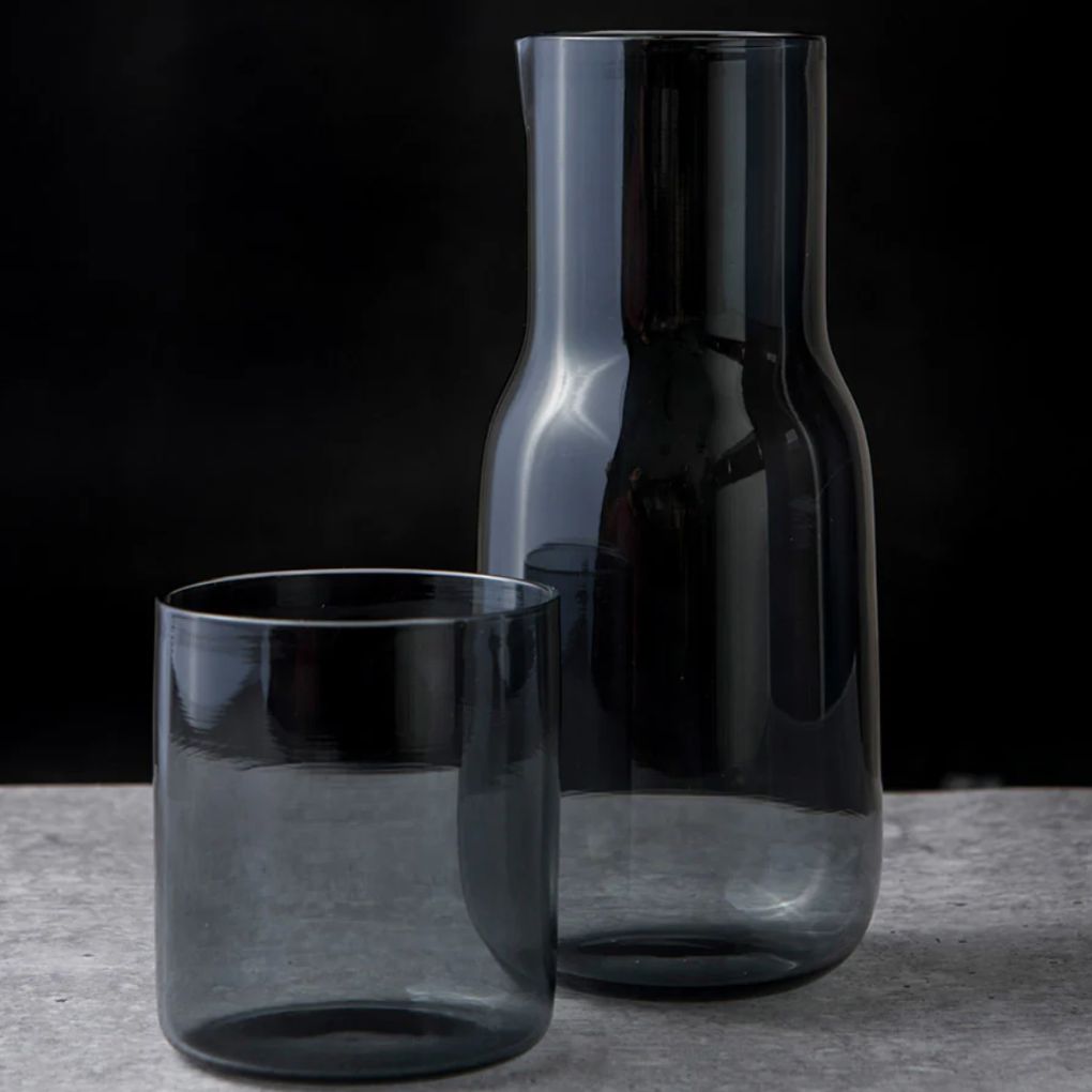 Eva Carafe – Smoky Glass Water Set (Carafe + Glass)