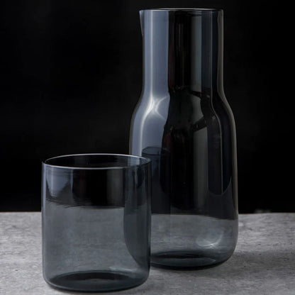 Eva Carafe – Smoky Glass Water Set (Carafe + Glass)