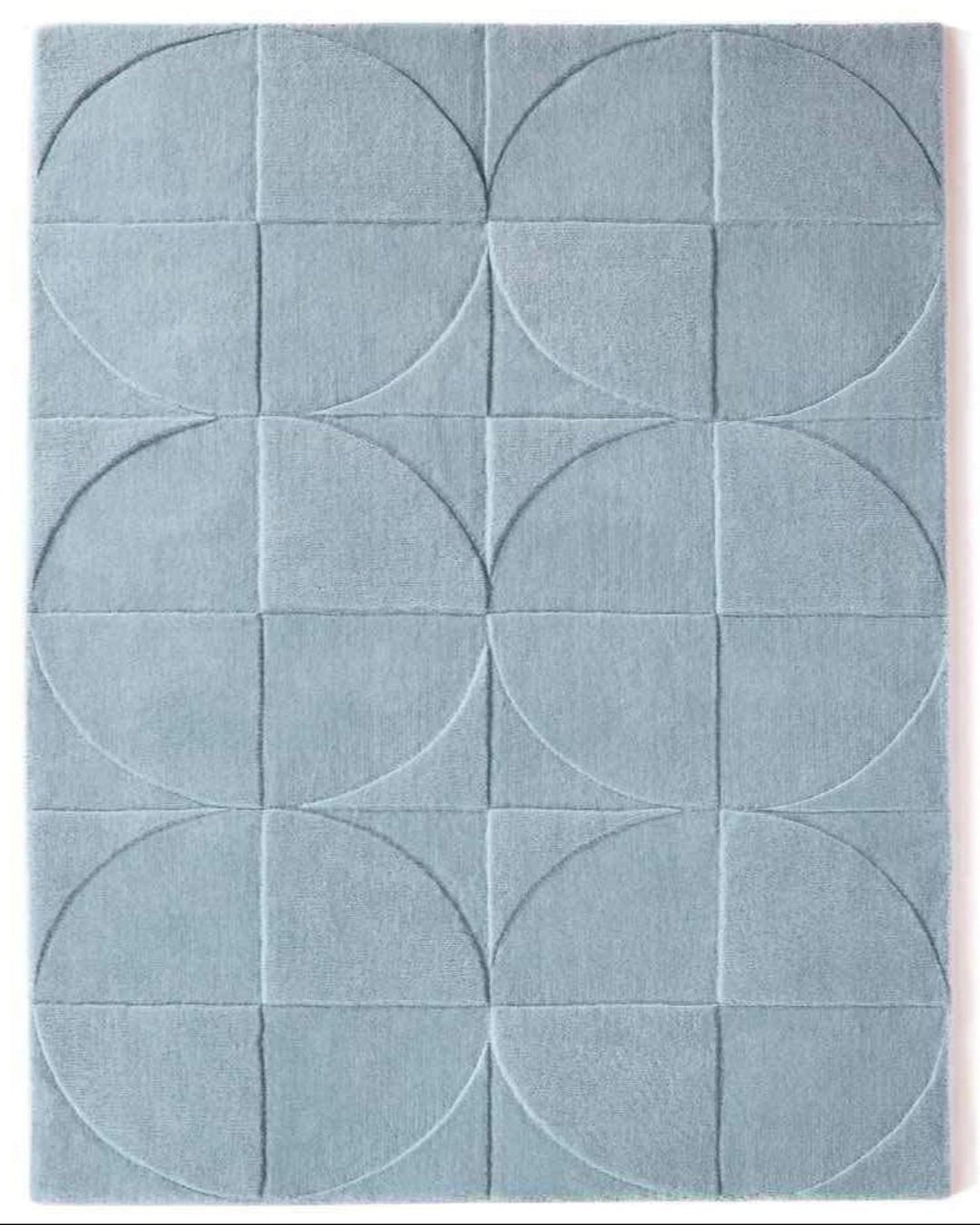 Round Square Rug / Steel Blue | Popyuli