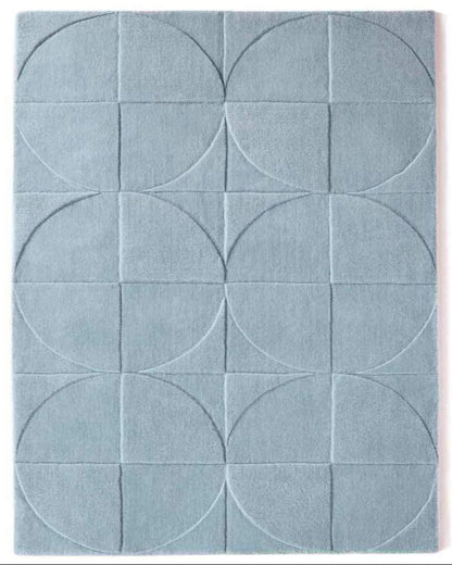 Round Square Rug / Steel Blue | Popyuli
