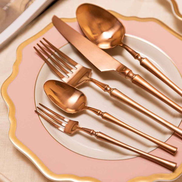 Grace Rose Gold Cutlery - Set of 5