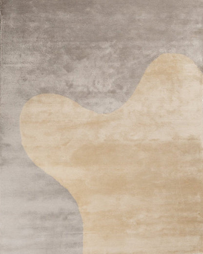 Nasai Silk Rug - Pale grey | Popyuli