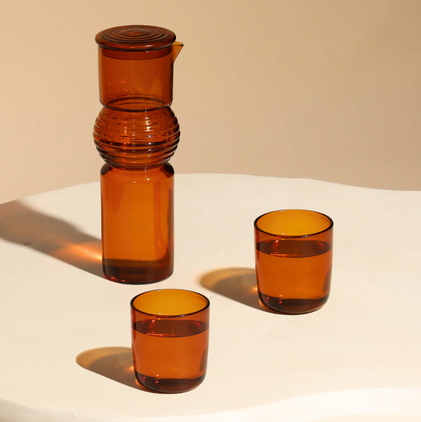 Handblown Coil Glass Carafe